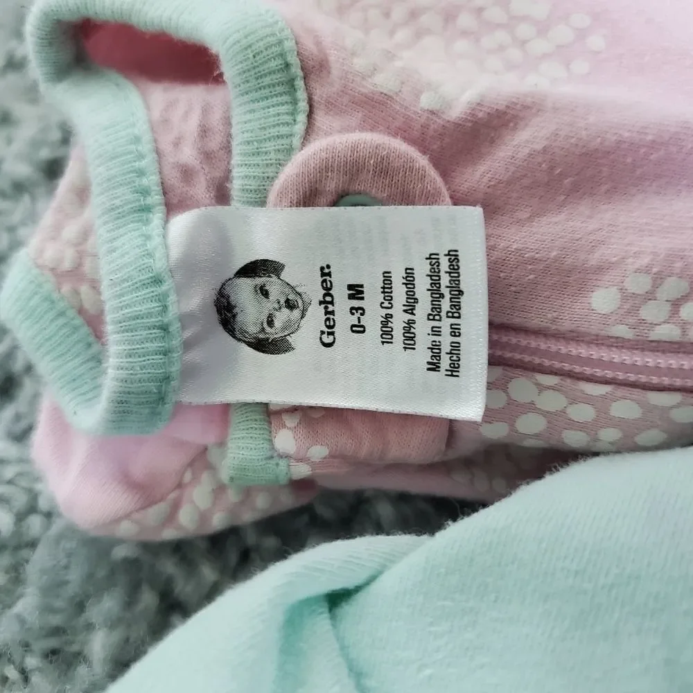 Gerber 0-3 month Girl's Sleepers